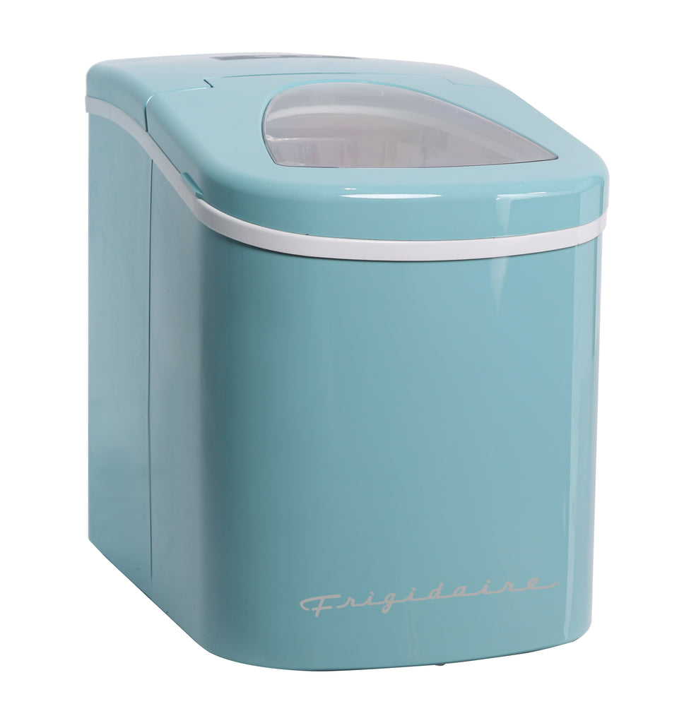 Frigidaire, 26 Lbs. Retro Countertop Ice Maker, Bullet Shaped Ice, Blue