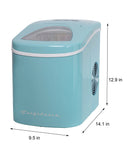 Frigidaire, 26 Lbs. Retro Countertop Ice Maker, Bullet Shaped Ice, Blue