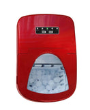 Frigidaire, 26 Lbs. Retro Countertop Ice Maker, Bullet Shaped Ice, Red