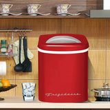 Frigidaire, 26 Lbs. Retro Countertop Ice Maker, Bullet Shaped Ice, Red