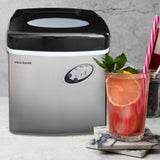 Frigidaire, 48 Lbs. Countertop Ice Maker, Bullet Shaped Ice, Stainless Steel