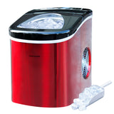 Frigidaire, 26 Lbs. Countertop Ice Maker, Bullet Shaped Ice, Red Stainless Steel