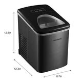 Frigidaire, 26 Lbs. Countertop Ice Maker, Bullet Shaped Ice, Black Stainless Steel