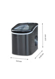 Frigidaire, 26 Lbs. Countertop Ice Maker, Bullet Shaped Ice, Black Stainless Steel