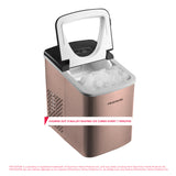 Frigidaire, 26 Lbs. Countertop Ice Maker, Bullet Shaped Ice, Copper Stainless Steel