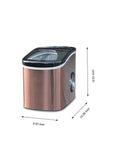 Frigidaire, 26 Lbs. Countertop Ice Maker, Bullet Shaped Ice, Copper Stainless Steel
