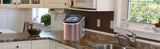 Frigidaire, 26 Lbs. Countertop Ice Maker, Bullet Shaped Ice, Copper Stainless Steel