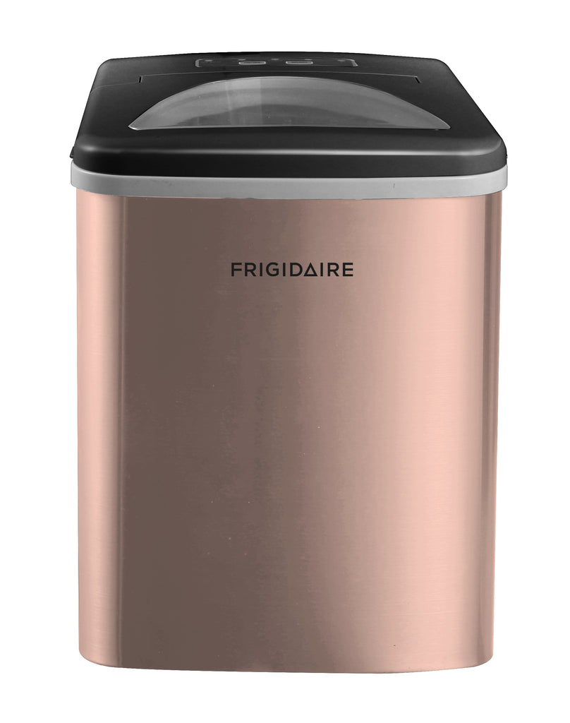 Frigidaire, 26 Lbs. Countertop Ice Maker, Bullet Shaped Ice, Copper Stainless Steel
