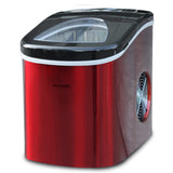 Frigidaire, 26 Lbs. Countertop Ice Maker, Bullet Shaped Ice, Red Stainless Steel