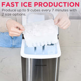 Frigidaire, 26 Lbs. Countertop Ice Maker, Bullet Shaped Ice, Stainless Steel