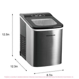 Frigidaire, 26 Lbs. Countertop Ice Maker, Bullet Shaped Ice, Stainless Steel