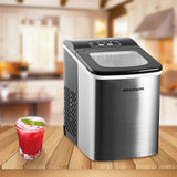 Frigidaire, 26 Lbs. Countertop Ice Maker, Bullet Shaped Ice, Stainless Steel