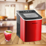 Frigidaire, 26 Lbs. Countertop Ice Maker, Bullet Shaped Ice, Red Stainless Steel