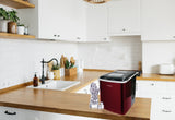Frigidaire, 26 Lbs. Countertop Ice Maker, Bullet Shaped Ice, Red Stainless Steel