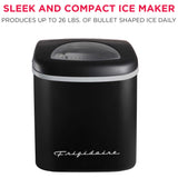 Frigidaire, 26 Lbs. Countertop Ice Maker, Bullet Shaped Ice, Black