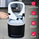 Frigidaire, 26 Lbs. Countertop Ice Maker, Bullet Shaped Ice, Black