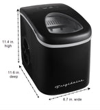 Frigidaire, 26 Lbs. Countertop Ice Maker, Bullet Shaped Ice, Black