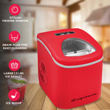Frigidaire, 26 Lbs. Countertop Ice Maker, Bullet Shaped Ice, RED