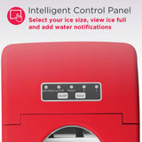 Frigidaire, 26 Lbs. Countertop Ice Maker, Bullet Shaped Ice, RED