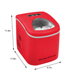 Frigidaire, 26 Lbs. Countertop Ice Maker, Bullet Shaped Ice, RED