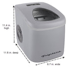 Frigidaire, 26 Lbs. Countertop Ice Maker, Bullet Shaped Ice, Silver