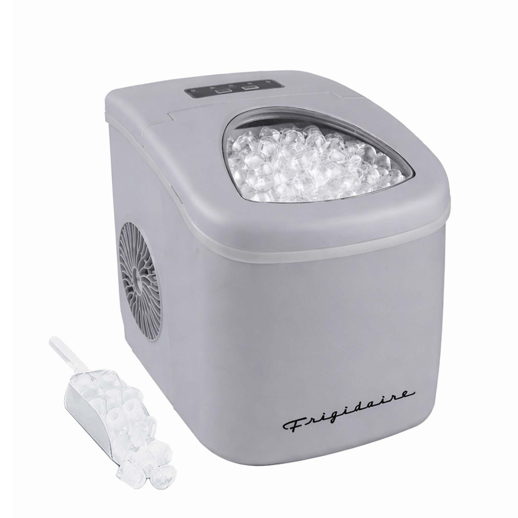 Frigidaire, 26 Lbs. Countertop Ice Maker, Bullet Shaped Ice, Silver