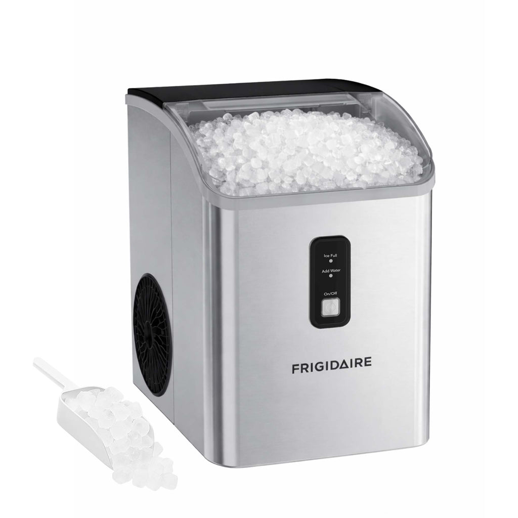 Frigidaire, 33 Lbs. Countertop Ice Maker, Nugget Shaped Ice, Self-Cleaning, Stainless Steel