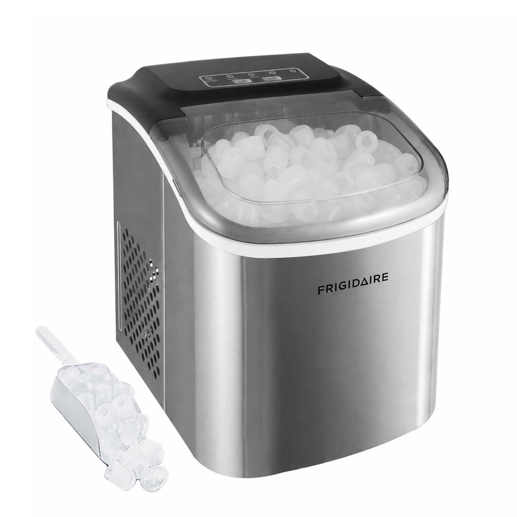 Frigidaire, 26 Lbs. Countertop Ice Maker, Bullet Shaped Ice, Stainless Steel
