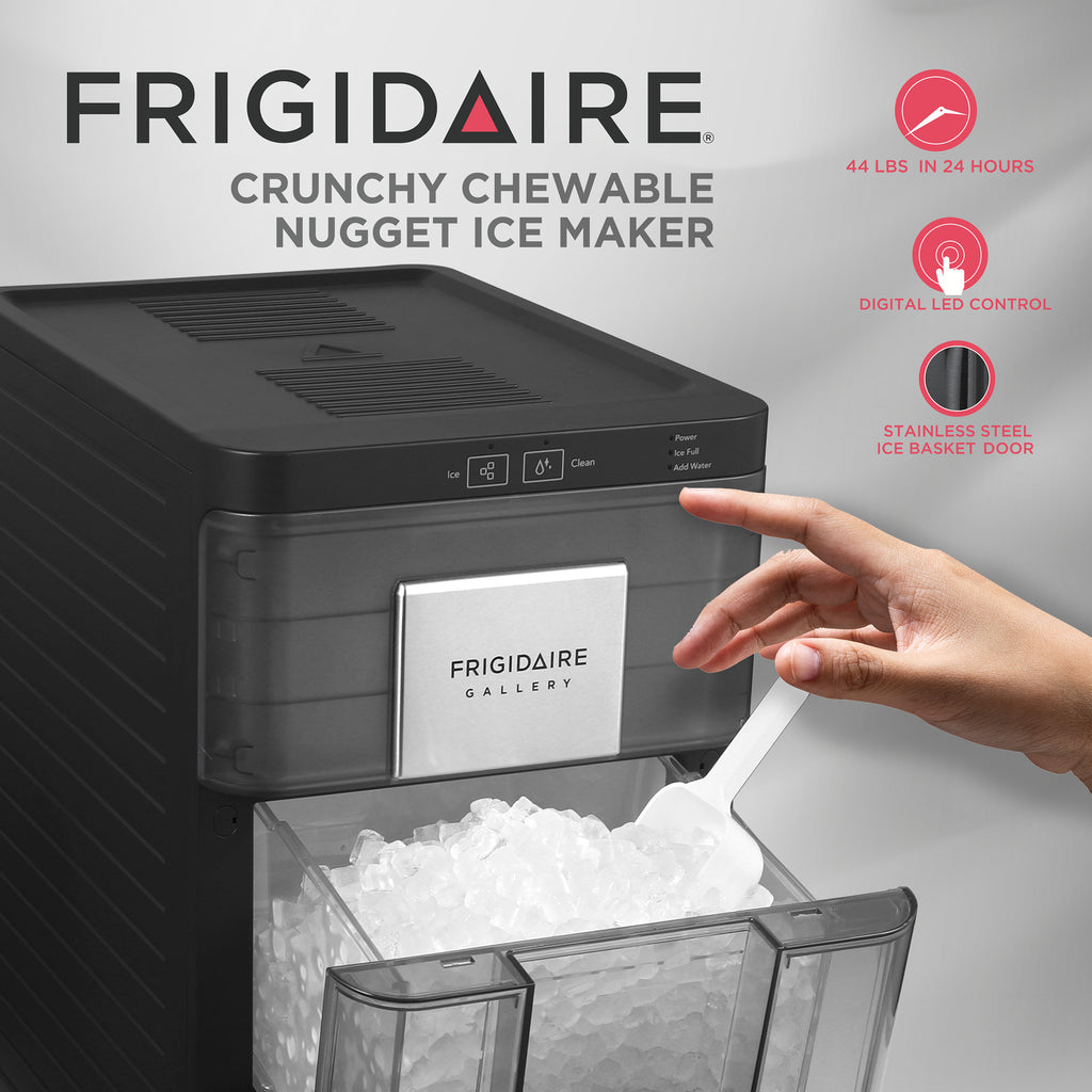 Frigidaire 44 lbs. Crunchy Chewable Nugget Ice Maker EFIC235, Stainless Steel