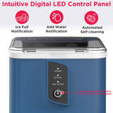 Frigidaire, 26 Lbs. Countertop Ice Maker, Bullet Shaped Ice, Azure