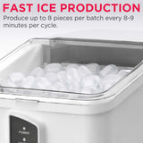 Frigidaire, 26 Lbs. Countertop Ice Maker, Bullet Shaped Ice, White