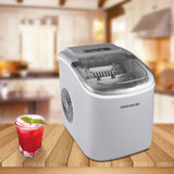 Frigidaire, 26 Lbs. Countertop Ice Maker, Bullet Shaped Ice, Silver