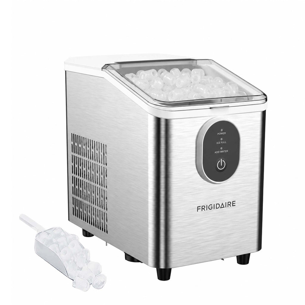 Frigidaire, 26 Lbs. Countertop Ice Maker, Bullet Shaped Ice, Stainless Steel