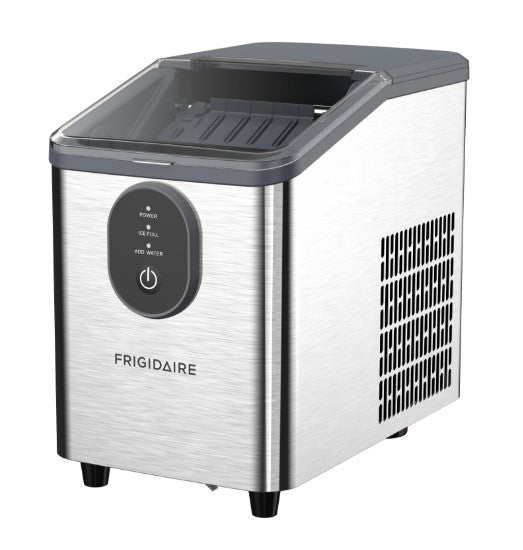Frigidaire, 26 Lbs. Countertop Ice Maker, Bullet Shaped Ice, Stainless Steel