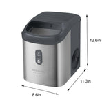 Frigidaire, 33 Lbs. Countertop Ice Maker, Nugget Shaped Ice,  Grey Stainless Steel