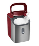 Frigidaire, 33 Lbs. Countertop Ice Maker, Nugget Shaped Ice,  Red Stainless Steel