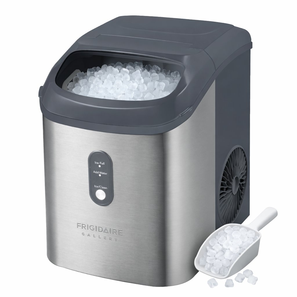 Frigidaire, 33 Lbs. Countertop Ice Maker, Nugget Shaped Ice,  Grey Stainless Steel