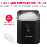 Frigidaire, 33 lbs. Ice Maker, Nugget Shaped Ice, Black