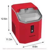 Frigidaire, 33 lbs. Ice Maker, Nugget Shaped Ice, Red