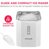 Frigidaire, 33 lbs. Ice Maker, Nugget Shaped Ice, White