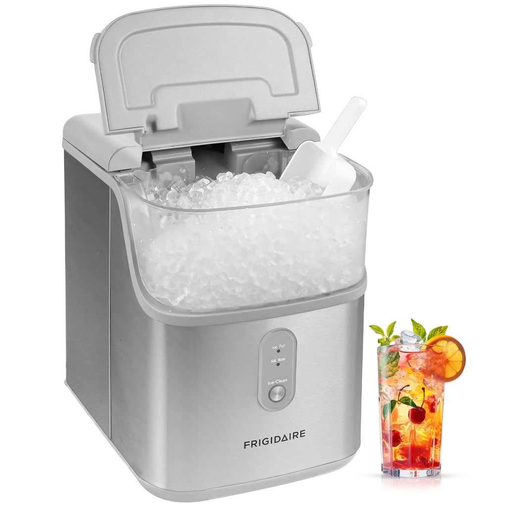 Frigidaire, 33 Lbs. Countertop Ice Maker, Nugget Shaped Ice, Stainless Steel