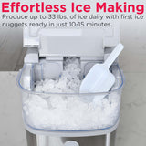 Frigidaire, 33 Lbs. Countertop Ice Maker, Nugget Shaped Ice, Stainless Steel