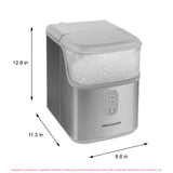 Frigidaire, 33 Lbs. Countertop Ice Maker, Nugget Shaped Ice, Stainless Steel