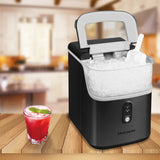 Frigidaire, 33 Lbs. Countertop Ice Maker, Nugget Shaped Ice, Black Stainless Steel
