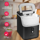 Frigidaire, 33 Lbs. Countertop Ice Maker, Nugget Shaped Ice, Black Stainless Steel