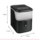 Frigidaire, 33 Lbs. Countertop Ice Maker, Nugget Shaped Ice, Black Stainless Steel