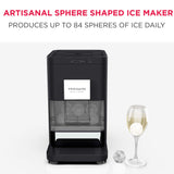 Frigidaire Gallery, Countertop Artisinal Ice Maker, Sphere Shaped Ice, Stainless Steel Trim, Black
