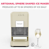 Frigidaire Gallery, Countertop Artisinal Ice Maker, Sphere Shaped Ice, Stainless Steel Trim, Cream
