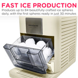 Frigidaire Gallery, Countertop Artisinal Ice Maker, Sphere Shaped Ice, Stainless Steel Trim, Cream
