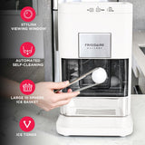 Frigidaire Gallery, Countertop Artisinal Ice Maker, Sphere Shaped Ice, Stainless Steel Trim, White